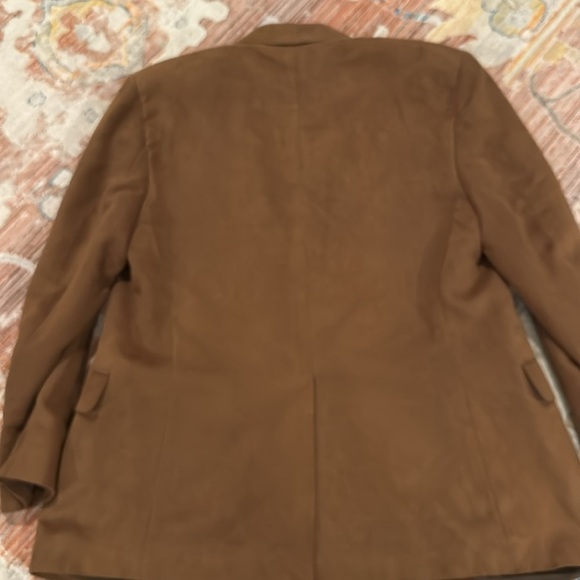 Ralph Lauren (Chaps) Brown Faux Suede Two Button Sport Jacket - Picture 11 of 12